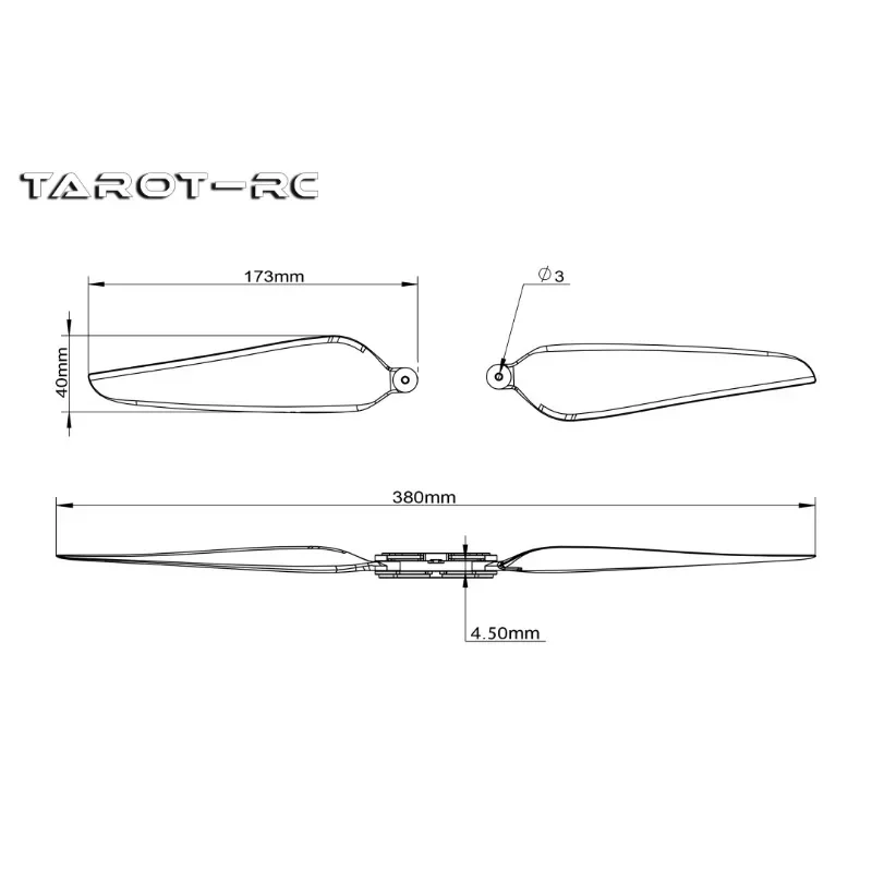 Tarot-Support de pince CW et CCW pour quadrirotor, hélice TL100D29, pliable et efficace, multi-rotor, hexarotor, 1565, 15 pouces