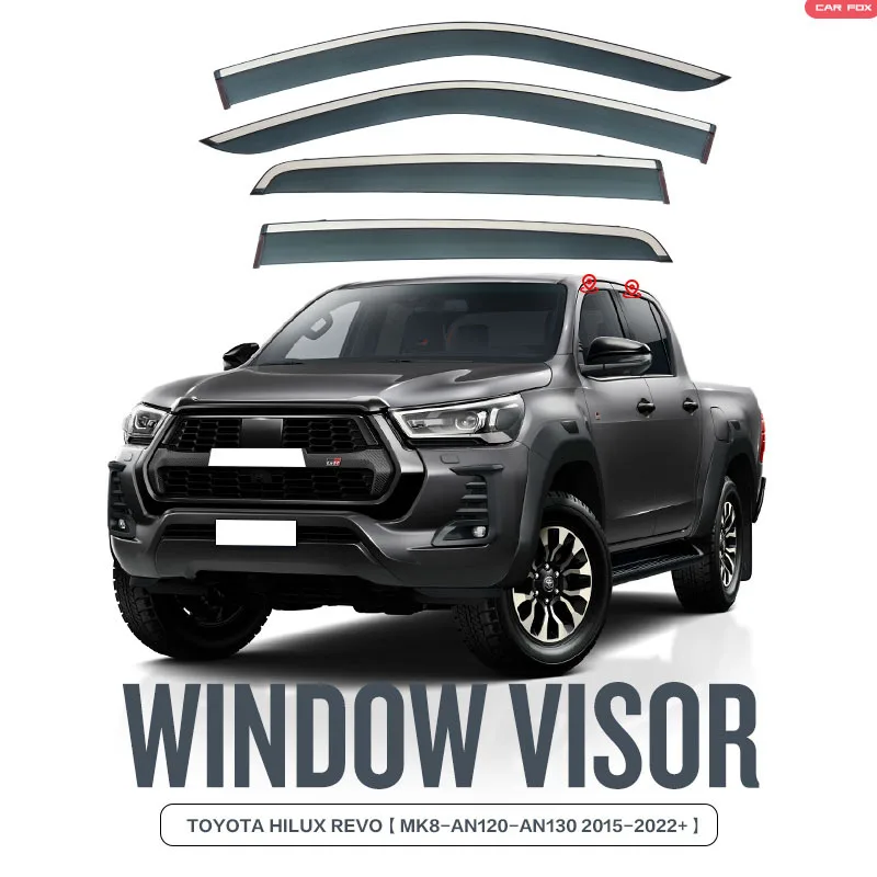 

For HILUX Window visor Weather Shield Side Window Deflector Car windshield weather shield Car accessories