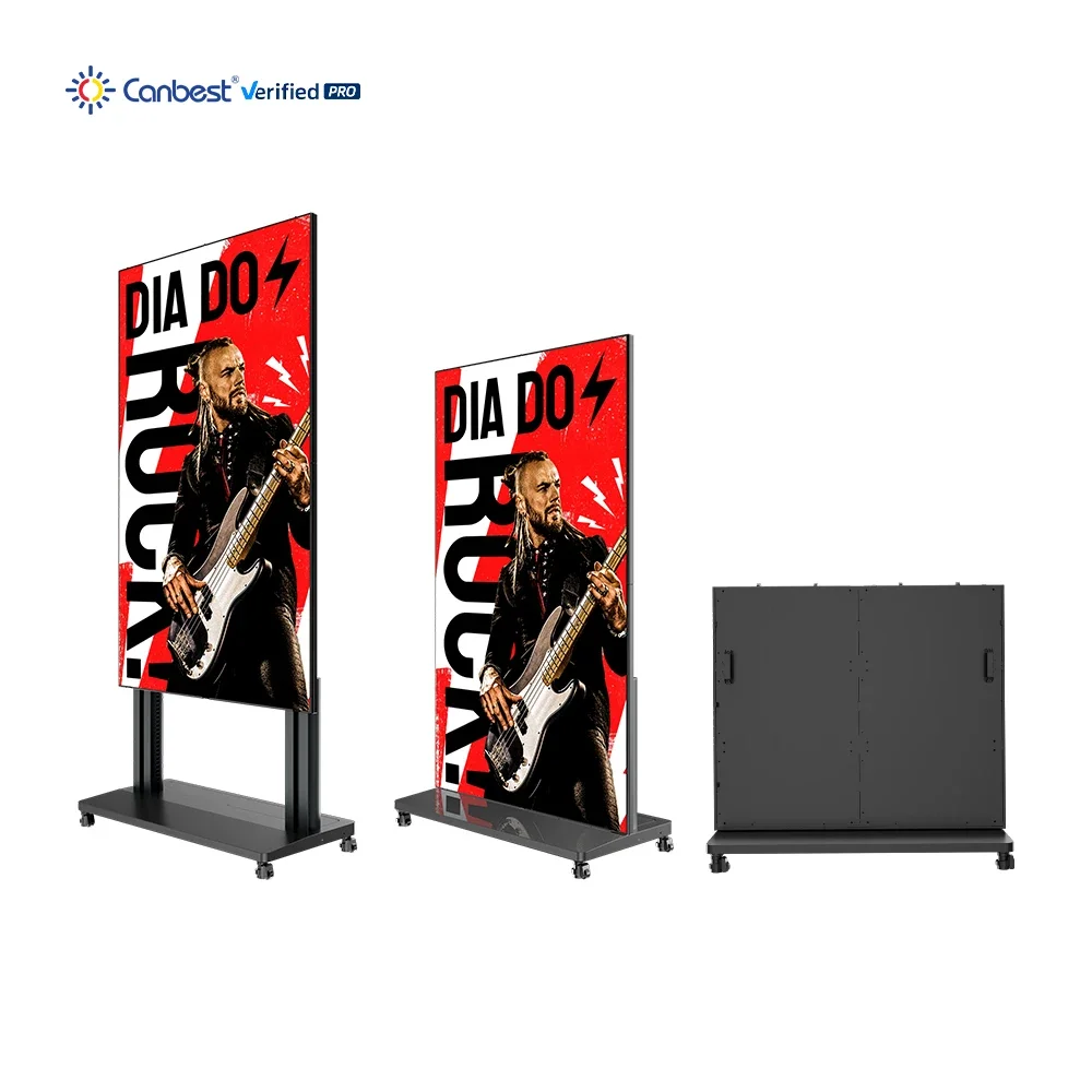 

P1.2 P1.5 P1.8 GOB COB Foldable Portable LED Totem Display Screen Seamless Indoor LED Video Wall Panel for Commercial Events