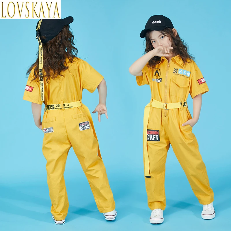 Trendy and cool boy street dance set, girl jazz jumpsuit, walking show, hip-hop June 1st children's performance suit