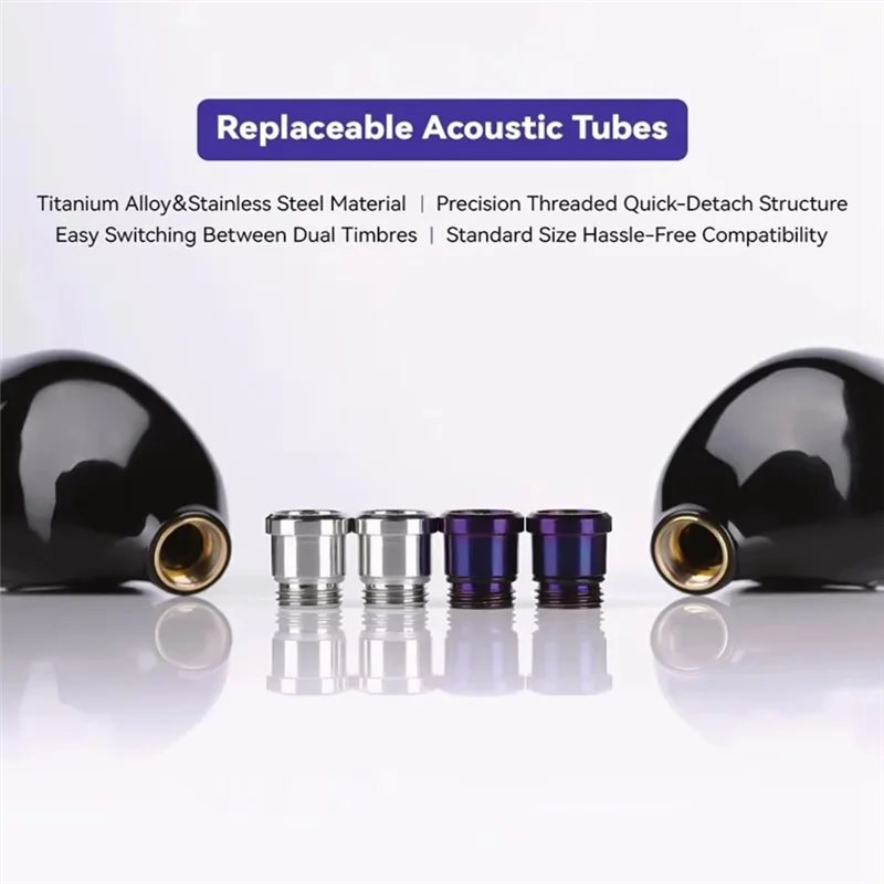 A73E-M5x0.5 Thread Acoustic Nozzles Sound Tuning Titanium Alloy/Stainless Steel Interchangeable Earphone Tubes For Nx8 Iems