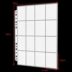 20pages/pack 16 pockets small size cards pages A4 board game card protector album for mini size gaming cards collection
