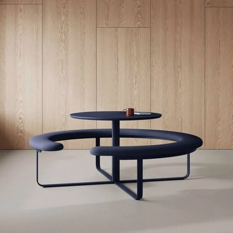 

Indoor and outdoor one-piece table and chairs integrated round bar bar counter casual high-end designer cafe bar chair