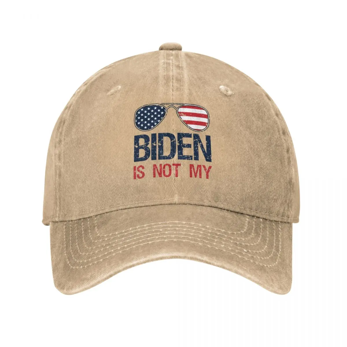 

NEW Washed Denim Hats Biden Not My President Gift Pro Trump Baseball Caps Vintage Outdoor Headwear