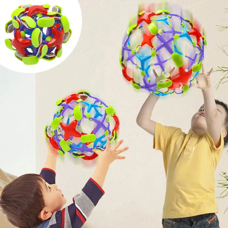 Bola expandible colorida para niños, bola elástica, juguetes telescópicos para lanzar al aire libre, accesorios de fiesta para respirar
