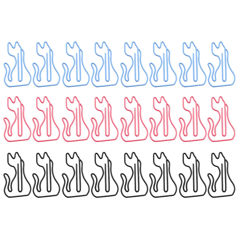 

24Pcs Adorable Cat Paper Clips Sturdy Metal Clips for Office School Gifts Paperclips Paperclip Small Paperclips