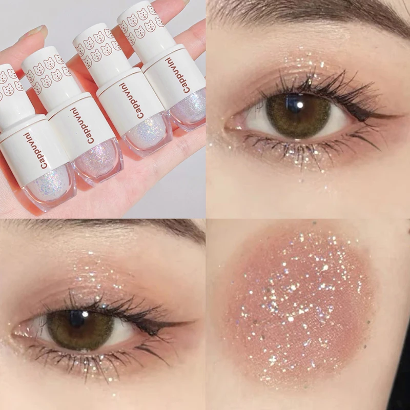 【Cappuvini】Ball Teardrop Liquid Eyeshadow Augen-Make-up Lying Silkworm Pearl Super Sparkle High Gloss Glitter Fine Glitter Powder
