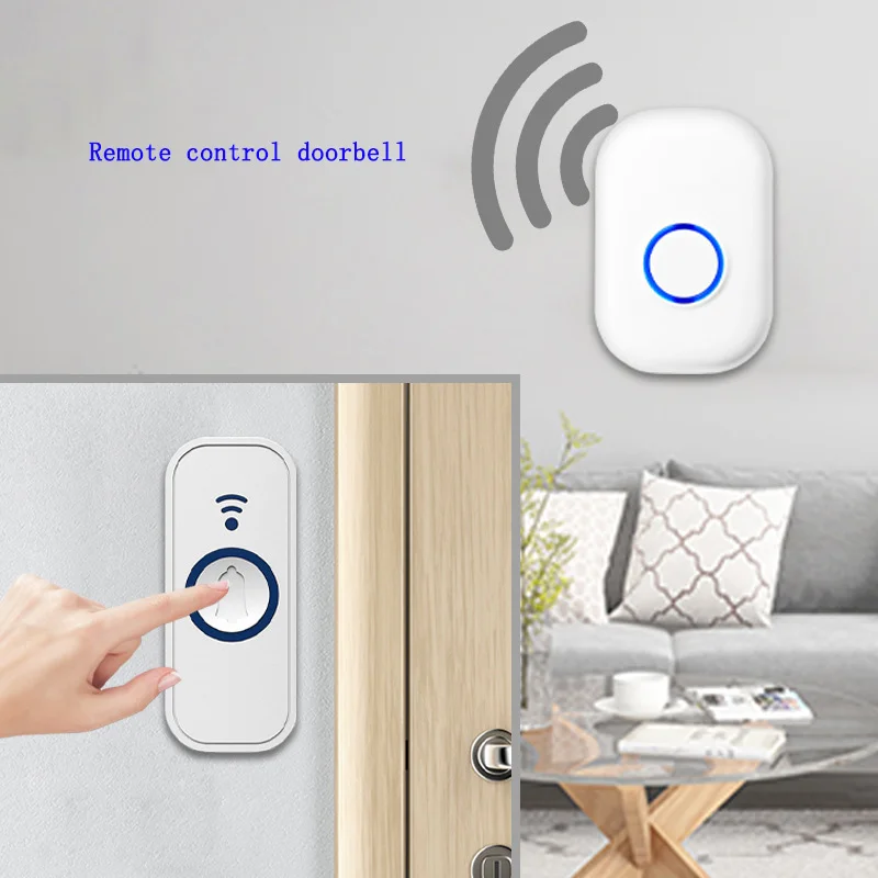 

Remote Control Door Bell Elderly Caller Intelligent Waterproof Home Wireless Doorbell Emergency Pager