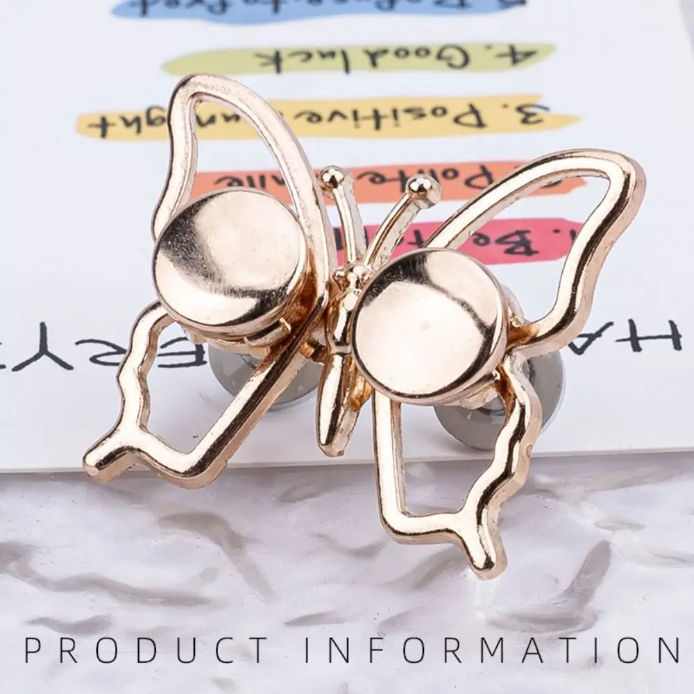 Alloy Butterfly Waist Buckle Butterfly Shape Detachable Clothing Waist Buckle No Sew Adjustable Waist Cinch Buckle Jeans Wear