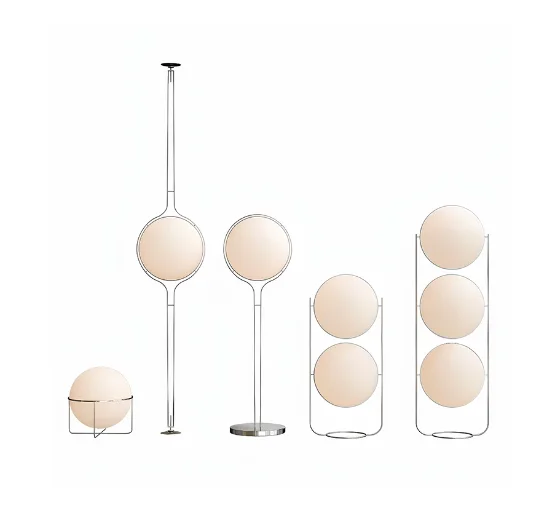 LED Floor Lamp for Italy Designer White Ball 2.8 Stand Light for Living Room Hotel Chrome Metal Sofa Side Lounge Decoration