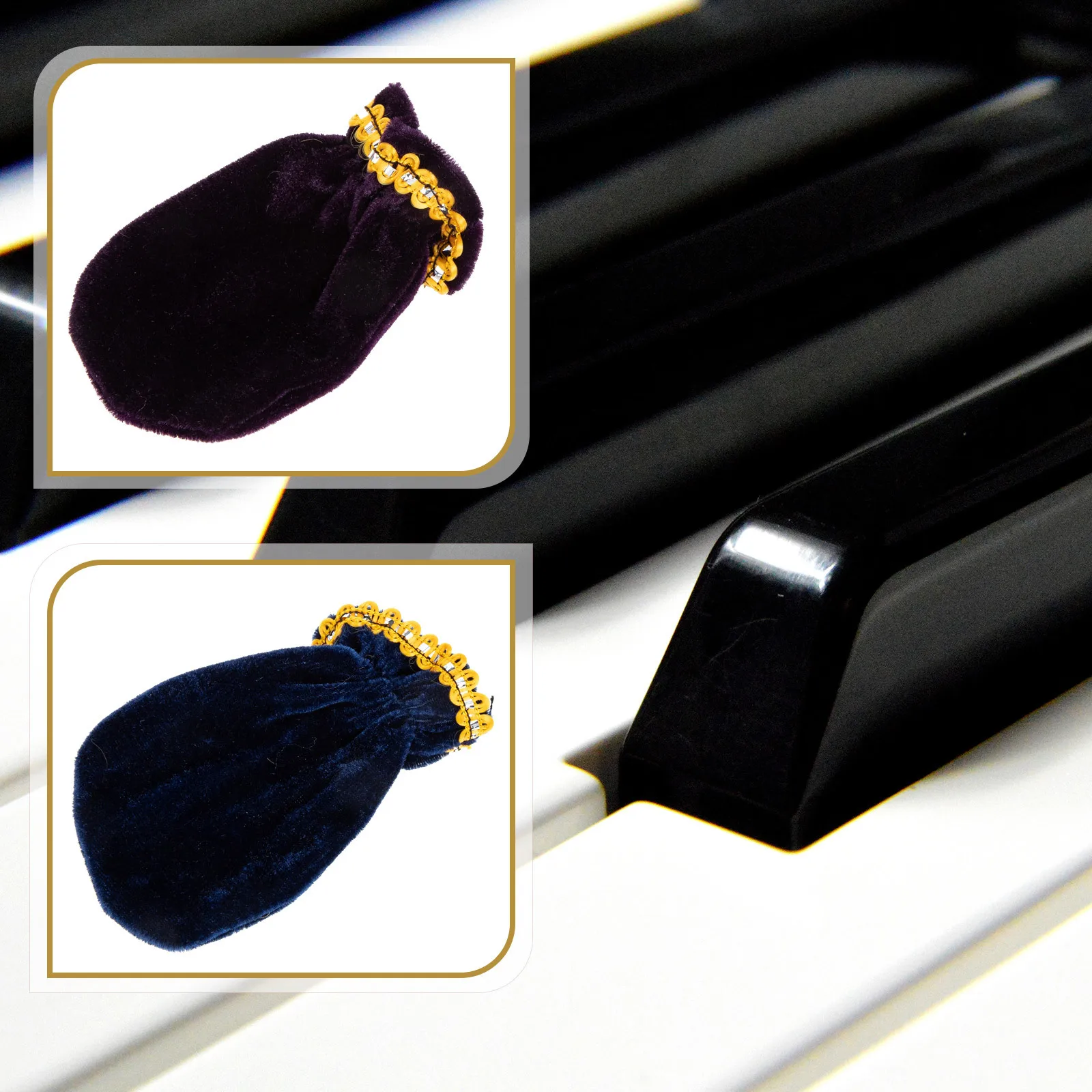 

6Pcs Piano Pedal Covers Elastic Anti-Dirt Scratch Resistant Foot Pedal Protectors Dustproof Sleeves for Musical Instruments