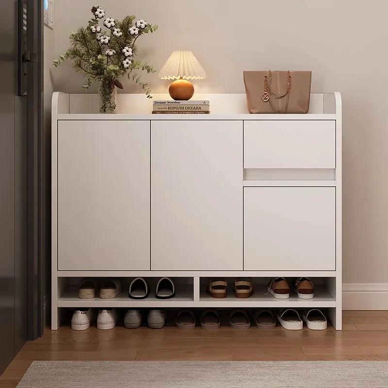 

Large Size White Shoes Rack Storage Women Family Design Shelves Hallway Shoes Rack Modern Integrated Gabinete Trendy Furniture