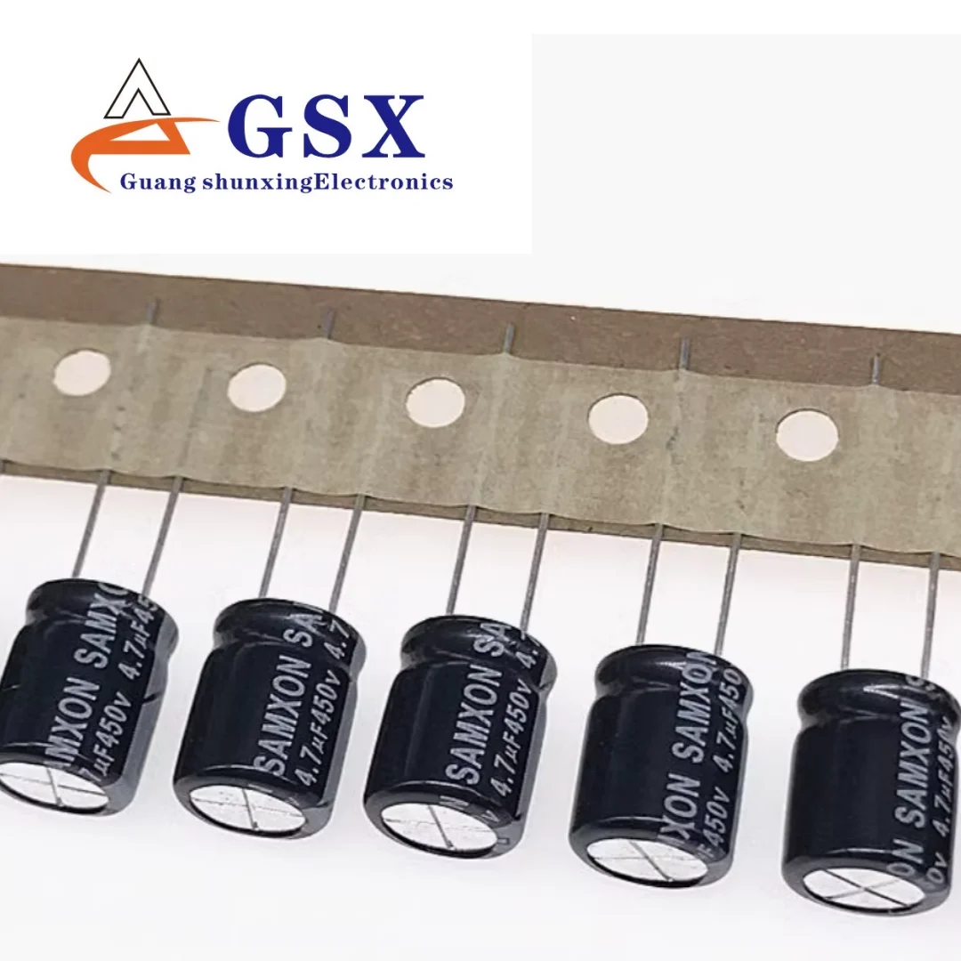 

4.7UF 450V aluminum electrolytic capacitor 450v4.7uf 10 * 125000 Yusanxin KM 105 degrees