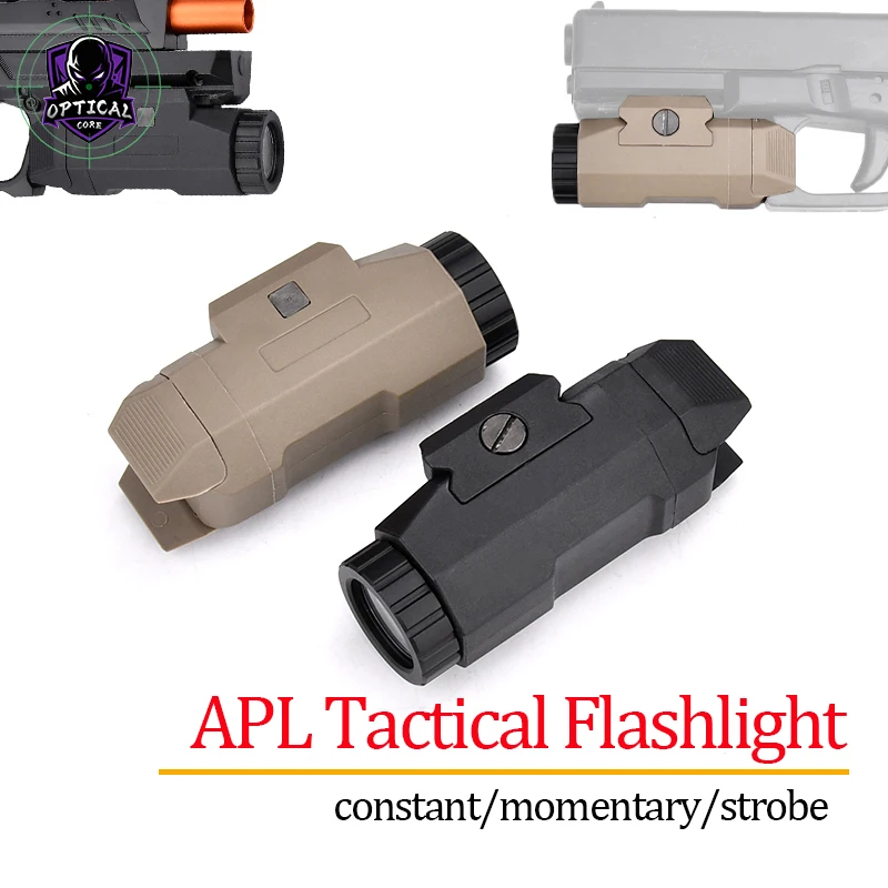 

WADSN Tactical APL Flashlight Constant/Momentary/Strobe Mini White Weaponlight LED Light Plastic Handgun Flashlight Rail Mount