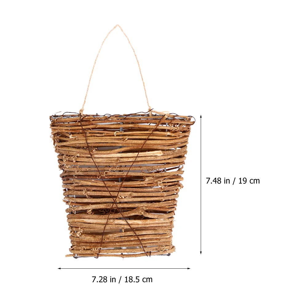 

Крытая подвесная цветочная корзина, красиво изготовленная тканая настенная корзина, декор для гостиной, сада, подвесные корзины