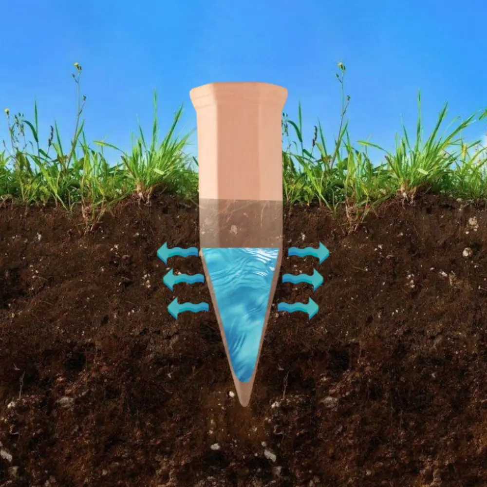 4PCS Automatic Terracotta Self Watering Spikes Wear-resistant Uniform Seepage Potted Plant Self-Watering Stakes Handmade