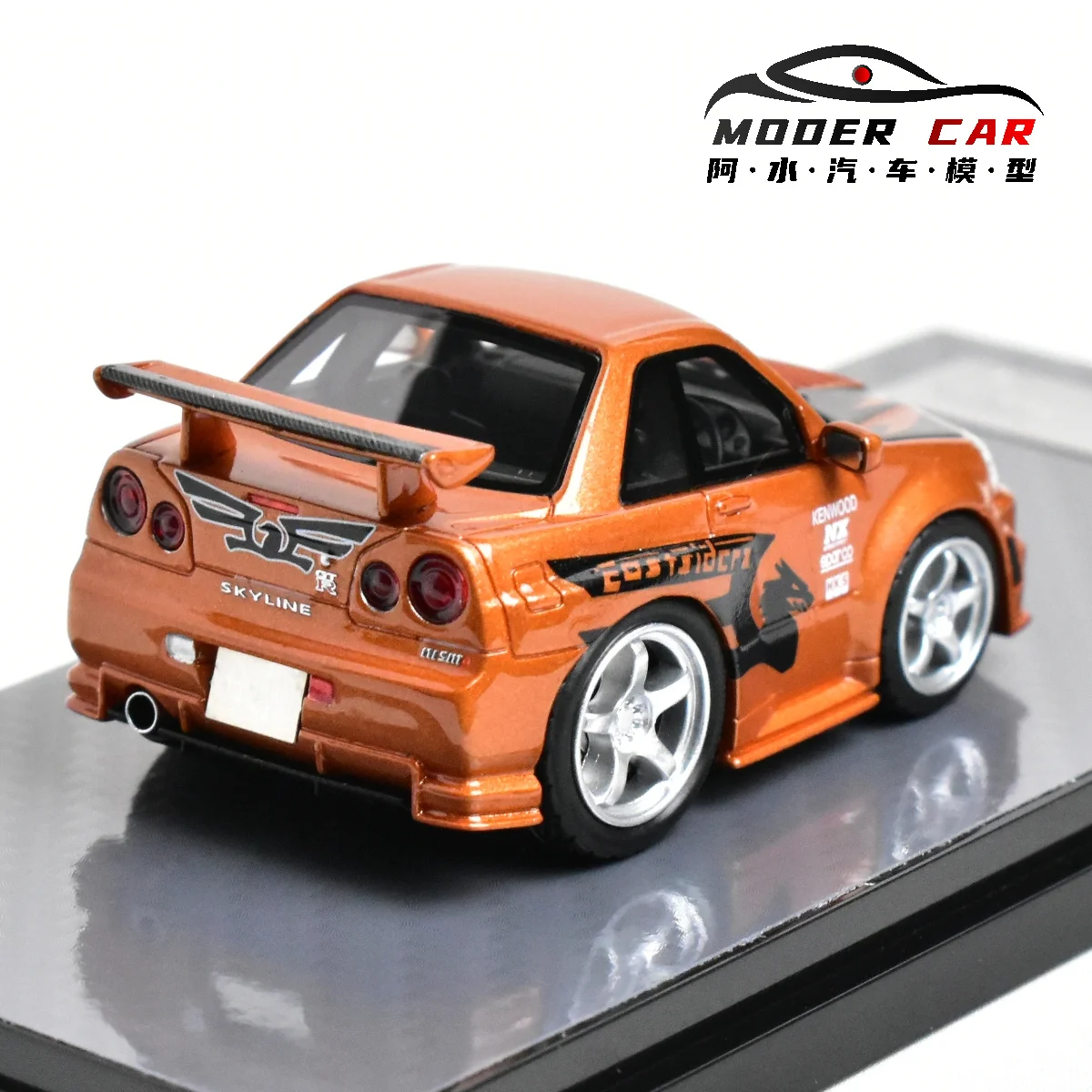 ym-model-1-64-display-r34-z-tune-q-car-gifts-for-teenagers-resin-diecast-model-car