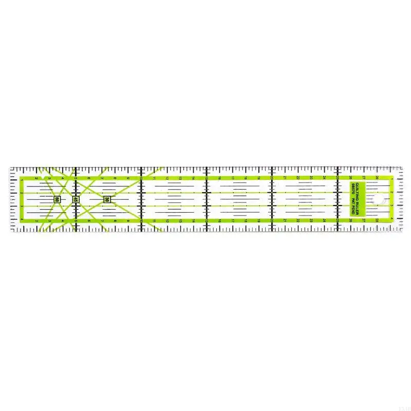 KX4B 3PCS Clear Quilting Cardstick inulers 패치 워크 재봉 눈금자 절단 도구 세트