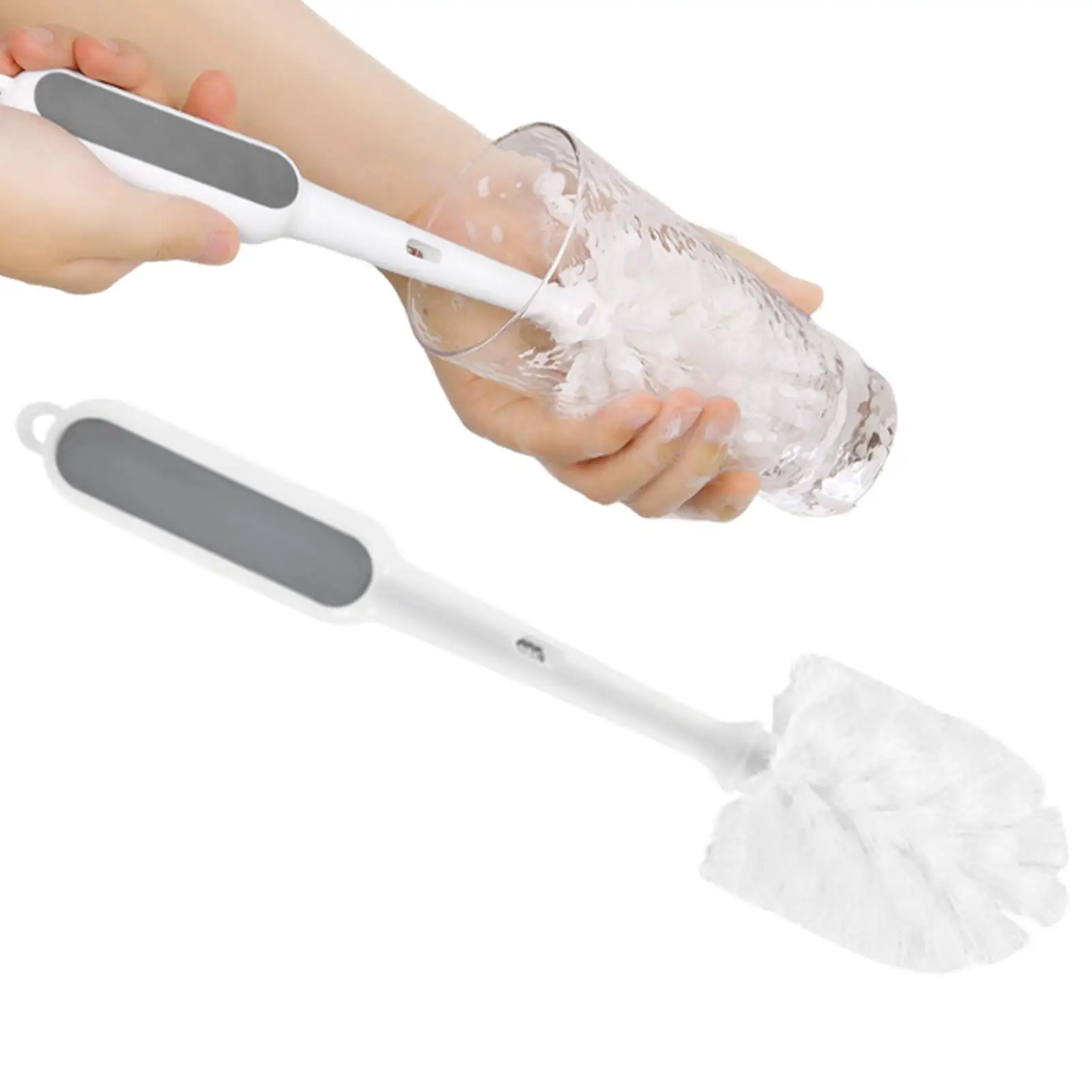 

Baby Bottle Brush Tumbler Stains Scrubber Removable Insulated Bottle Brush for Sink Outdoor Flask Narrow Space Travel Tumbler