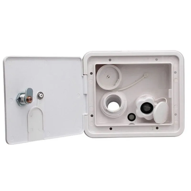 Gravity Lockable Leakproof Fresh Water Inlet Hatch RV Accessories Square with Keys & Screws Pressure Filling Port Hatch Cover