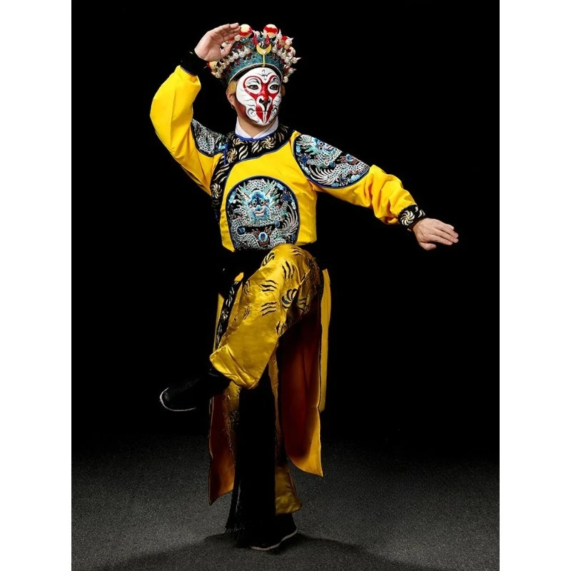 Peking Opera Henan Opera Opera Performance Costume Monkey King Sun Wukong Havoc Heaven Palace Costume System Monkey Clothes