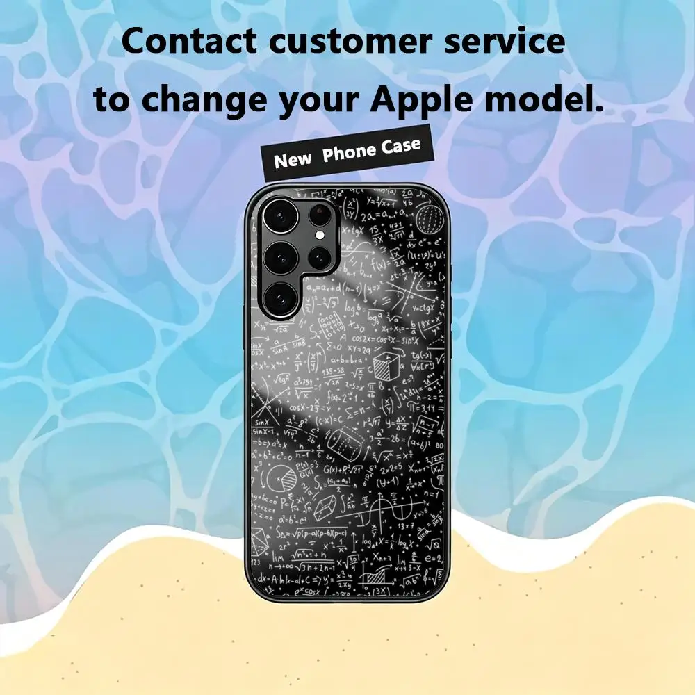 Hot Fashion Mathematical equation Phone Case For Samsung S26 S25 S24 S23 S22 S21 S20 Plus Ultra Note20 Glass Magnetic Case