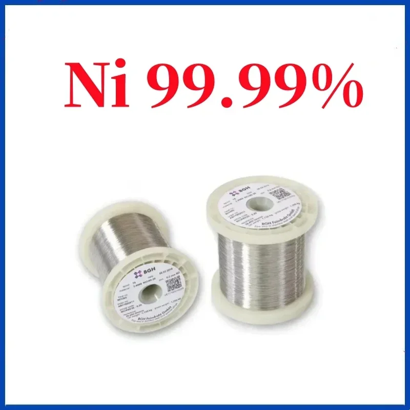 1m 2m Experimental Research High-purity N4 N6 Nickel Wire Nickel Wire 0.025mm-1.2mm Ultra-fine Nickel Wire