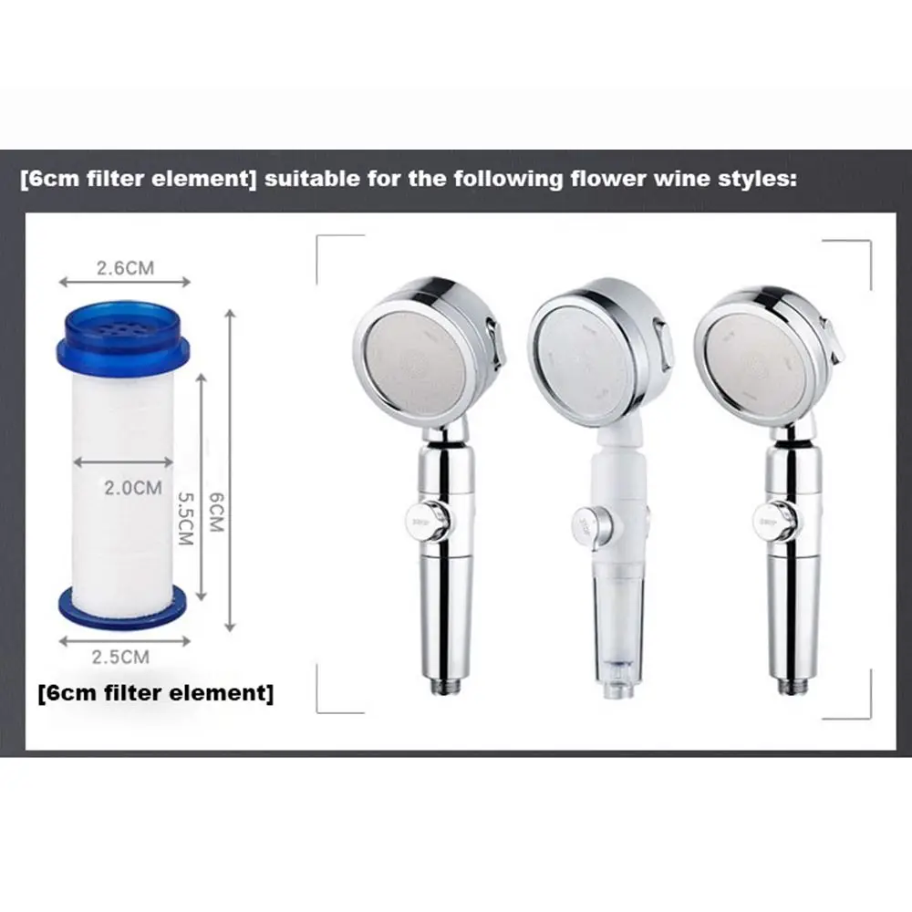 Bathroom Accessory Replacement Filters Cartridge Water Purification Shower Head Filter PP Cotton Detachable Filter Cartridge