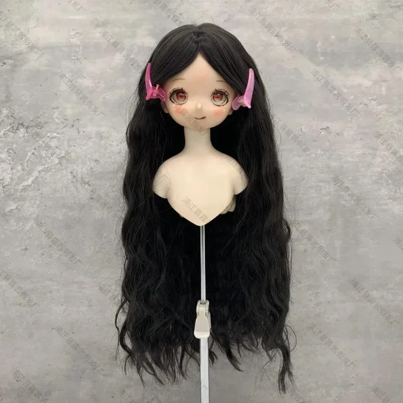 

1/3 1/4 1/6 Doll's Wig Long Curly Hair with Bangs for 60/45/30cm Bjd Doll Girl Toys Dress Up Play House Doll Accessories,no Doll
