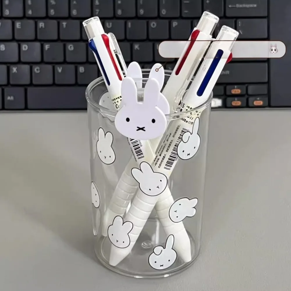 ที่ใส่ปากกาอะคริลิคใสลายการ์ตูนกระต่ายมิฟฟี่ กล่องเก็บเครื่องเขียน กล่องเก็บของจิปาถะบนโต๊ะทำงาน