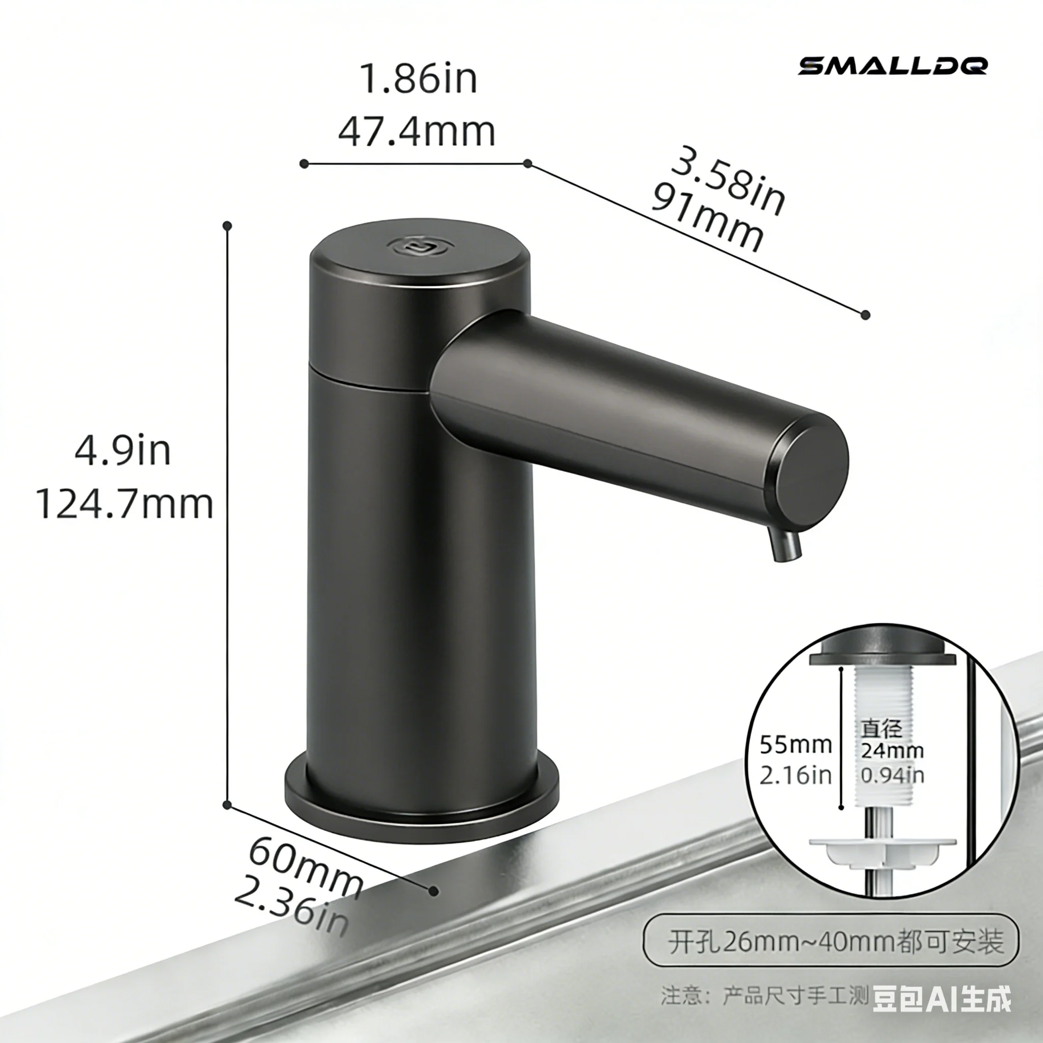 automatic-touchless-electric-soap-dispenser-usb-plug-in-liquid-foam-2-mode-for-bathroom-vanity-top-and-kitchen-sink-countertop