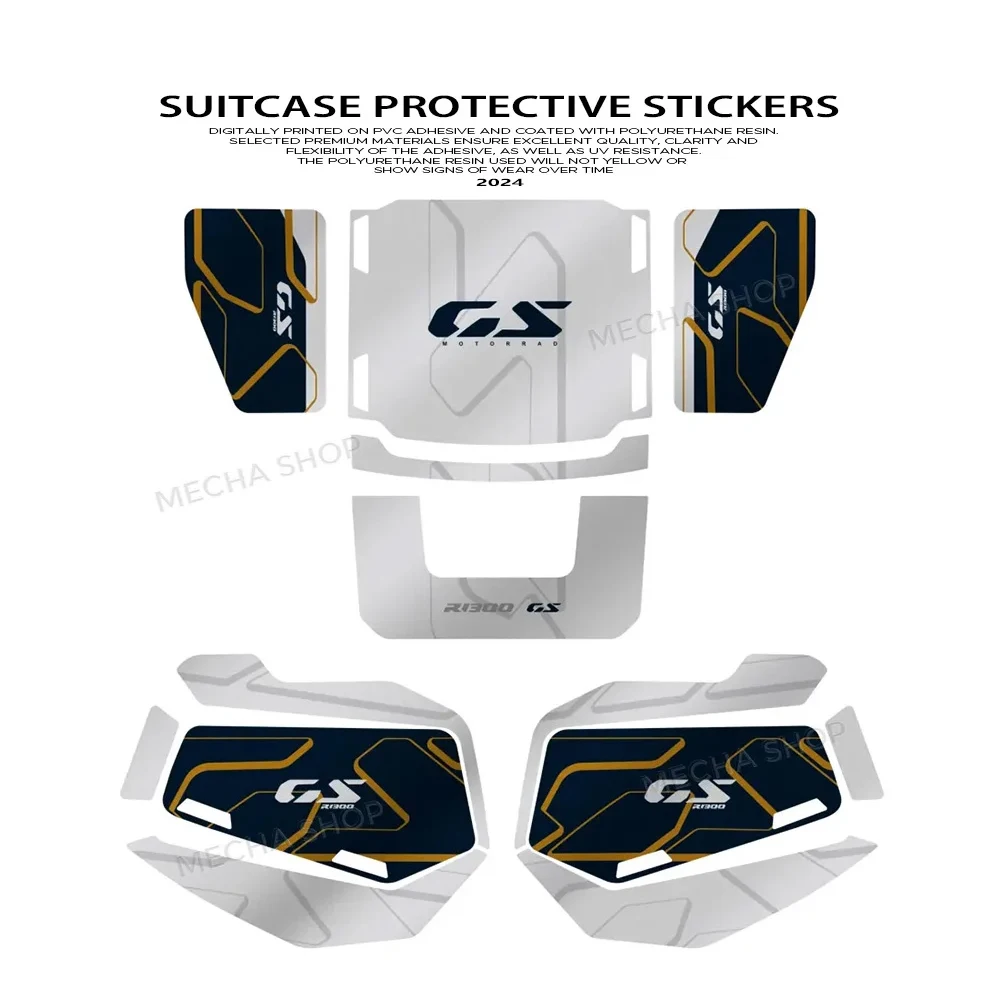 

For R1300GS R 1300GS Vario 2023-2026 Motorcycles Luggage Cases Protective Sticker Side Case Pads Sticker Suitcase Decal