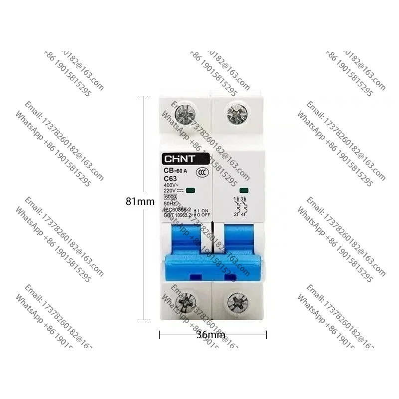 

CHINT MCB vehículo el éctrico bicicleta energía Solar CB 63A 125A DC 110V 220V AC 230V 400V interruptor Price of 5 pieces
