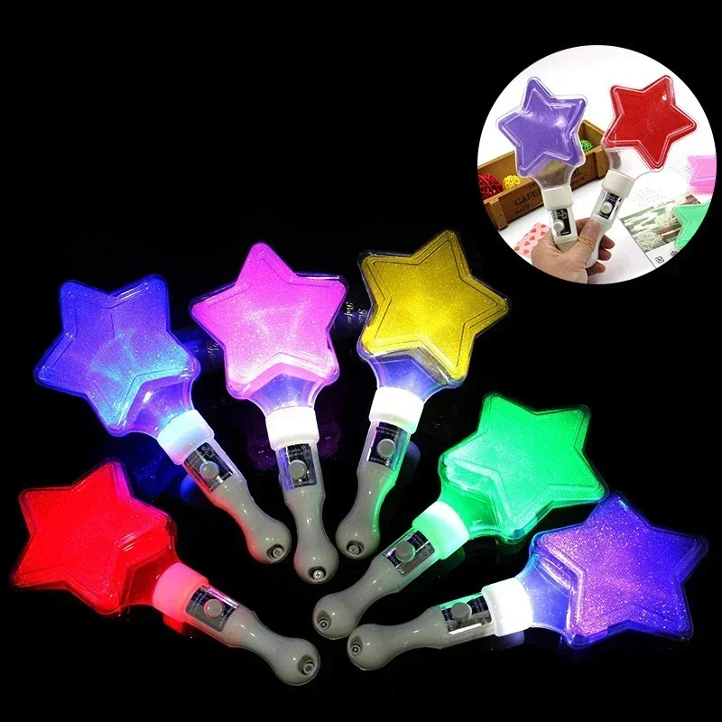 12pcs Event  Star Flashing Stick Glowing Wand Concert Evening Party Cheering Props Birthday Glow Party Supplies view 3