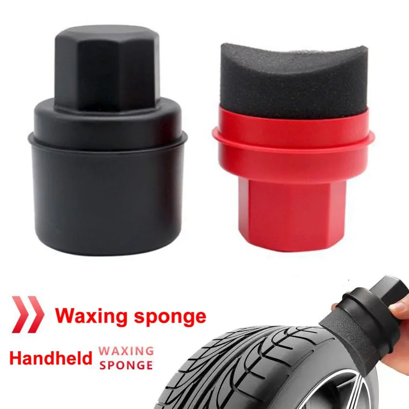 

Car Wheel Polishing Waxing Sponge Car Tire Washing with Lid Cleaning Pad Tire Contour Dressing Applicator Pads Detailing Brush