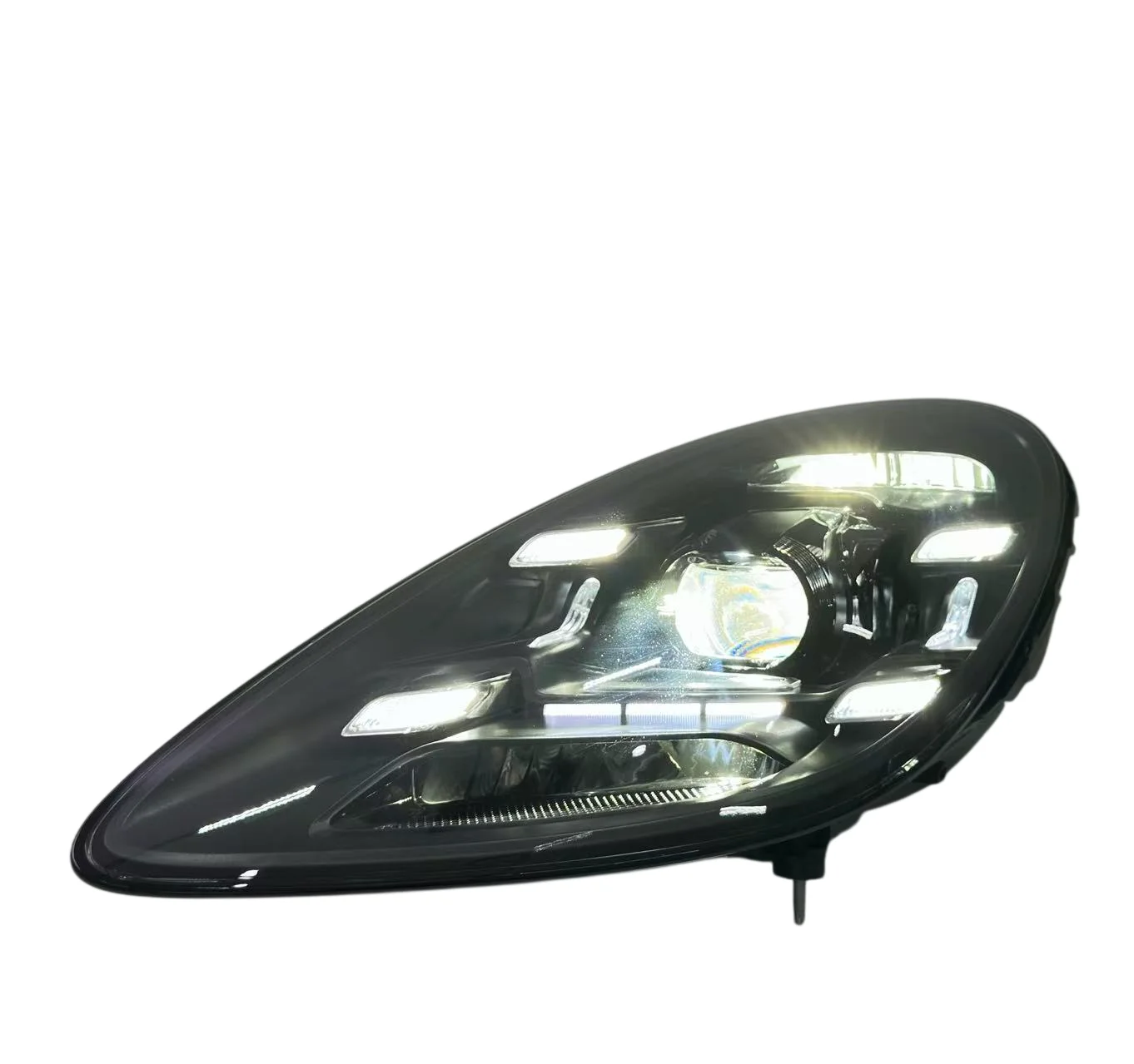 Auto V2 Dual Color Headlights For Porsche 718 982/982C 17-24 Cayman Boxster Front Lights Yellow White DRL Switch Lighting