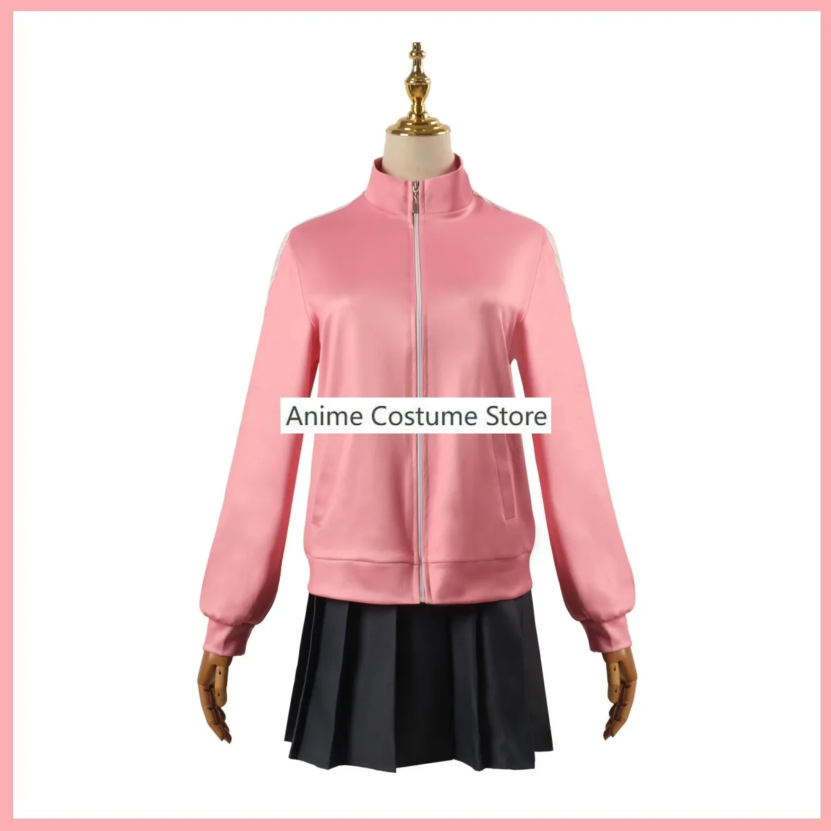 Anime BOCCHI THE ROCK! Gotoh Hitori Cosplay Costume Wig Pink Sportswear Coat Skirt Adult Woman Kawaii Carnival Halloween Suit