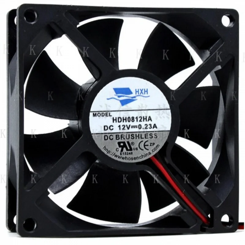 

C 1PC cooling fan For HXH HDH0812HA DC12V 0.23A 80*80*25MM 2-wire