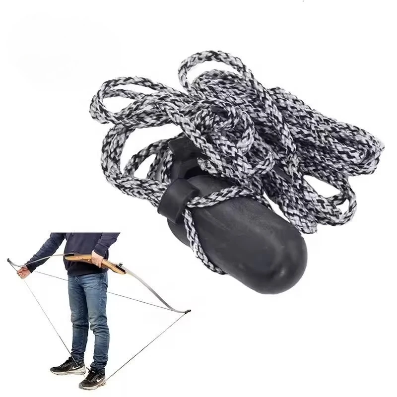 Archery Bow Stringer Traditional Recurve Longbow Limbsaver Tip Nylon Replaceable Install Bowstring Portable Tool Equipment