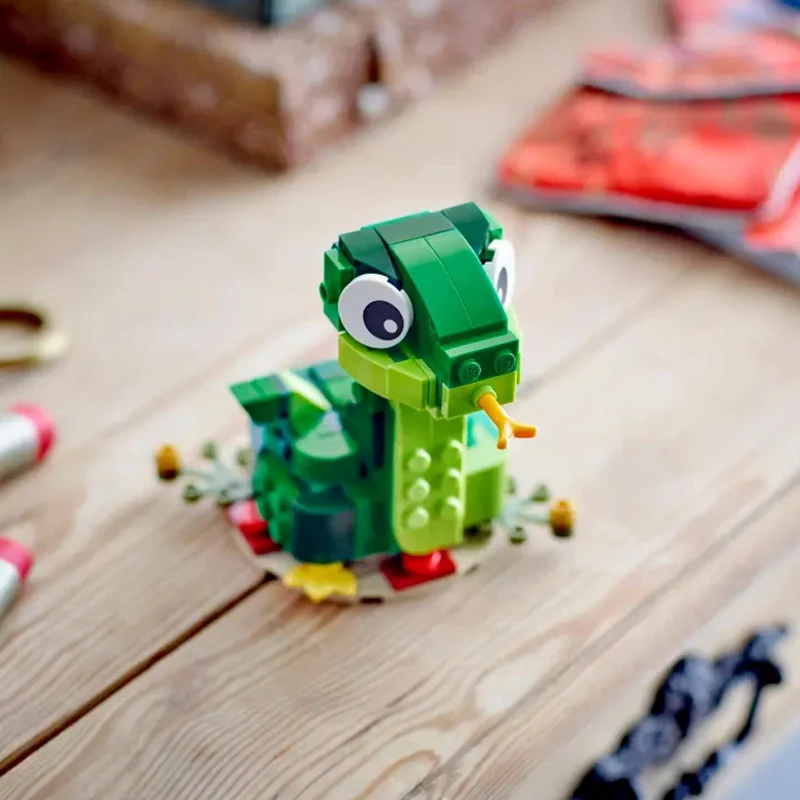 

Lego Building Blocks Flower Chinese Zodiac Snake New Year Building Blocks Children's Puzzle Toy Set Creative Toys Adult Gifts