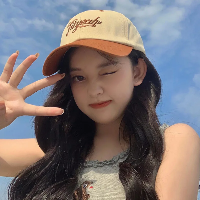Hat Female Korean Version New Trendy Baseball Cap Small Fresh and Fashionable Contrasting Color Cap Couple Versatile Sports Hat