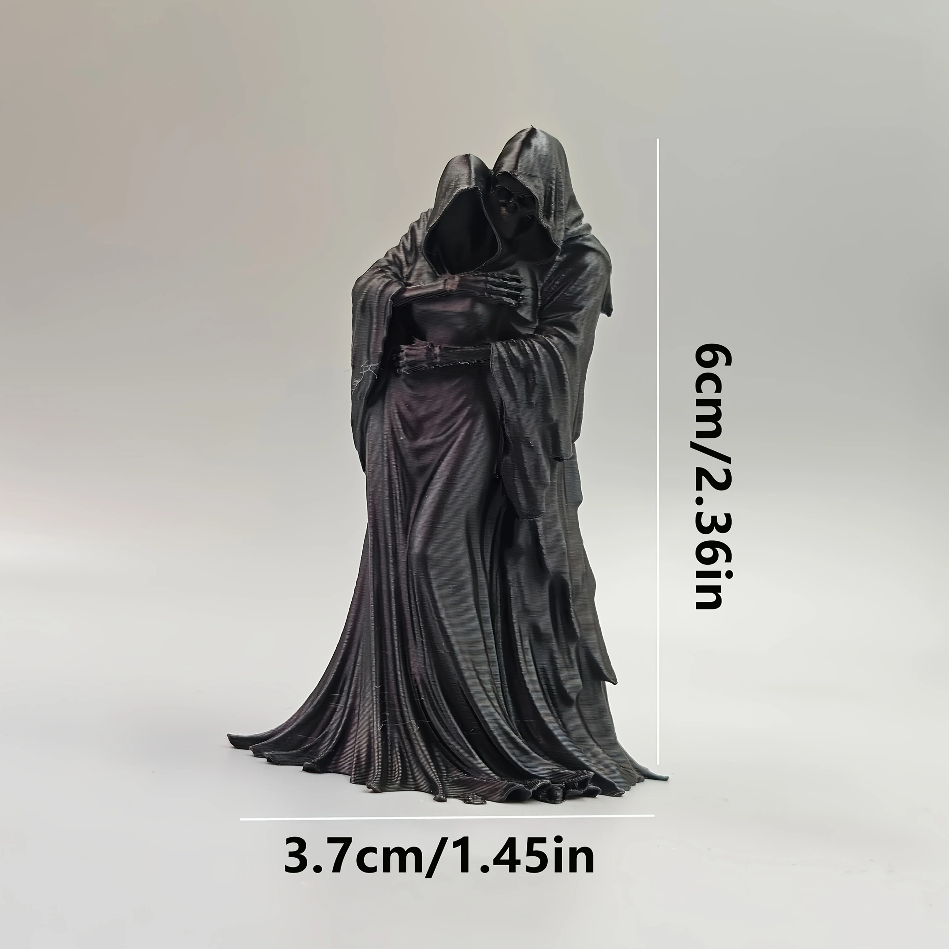 1 Stück dunkles „Grim Reaper“-Modell zur Dekoration, Sammlerstatue, Dekoration für Bücherregale, Schreibtischdekoration, gotische Totenkopfstatue, personalisierte Atmosphäre-Dekoration, einzigartige kreative Dekoration – Detail 6