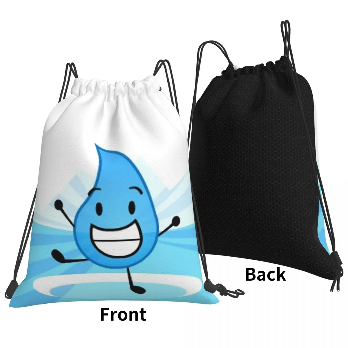 Battle For Dream Island BFDI Teardrop Backpacks Multi-function Drawstring Bags Sundries Bag Book Bags for Man Woman School