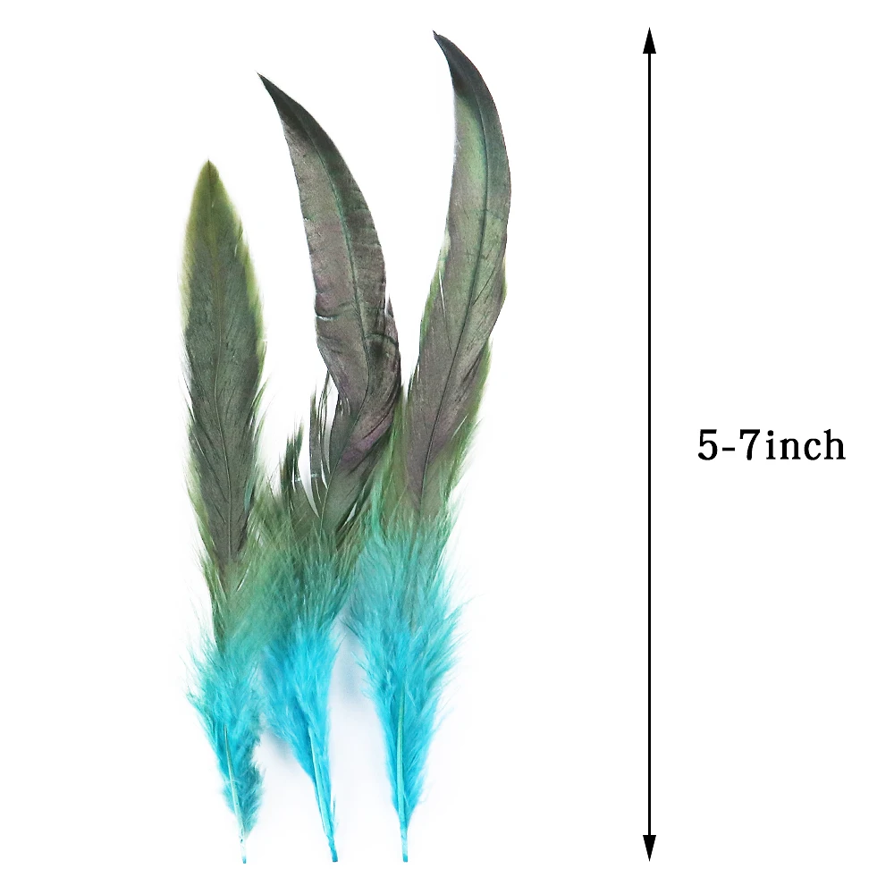 100Pcs Colorful Rooster Feathers 5-8 inch Craft DIY Feathers Wedding Family Party Dream Catcher Natural Plumes Decorations