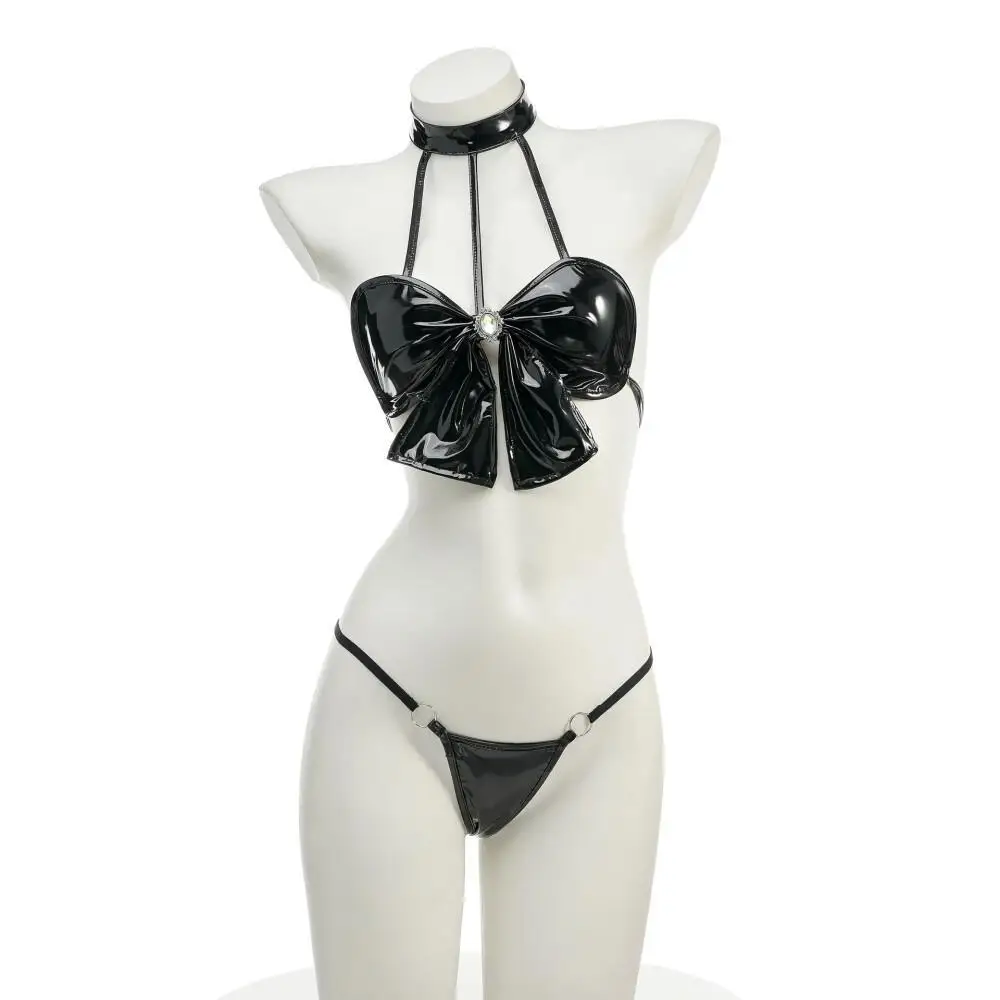 أنيمي Tsukino Usagi مثير بيكيني تأثيري حلي ملابس السباحة الزي بولي Black المرأة السوداء مثير بيكيني Disfraz هالوين حفلة الصدرية الملابس الداخلية