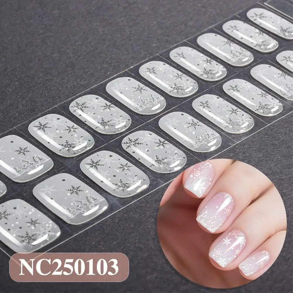 Heiße Weihnachtsatmosphäre Nagelaufkleber Schneemann Schneeflocke Wapiti Selbstklebende hochwertige süße Nagelaufkleber Nail Art Deco