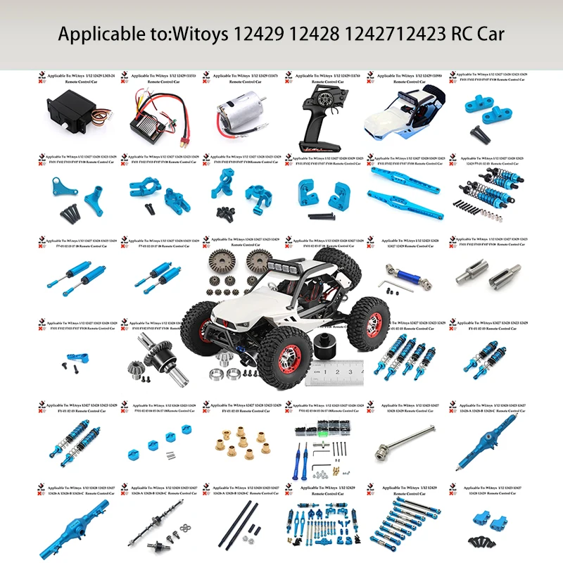 Varilla Amarre Enlace Dirección Para Coche Teledirigido Wltoys 12429 Mejora Piezas  Metal,Engranaje Diferencial Amortiguador1/12