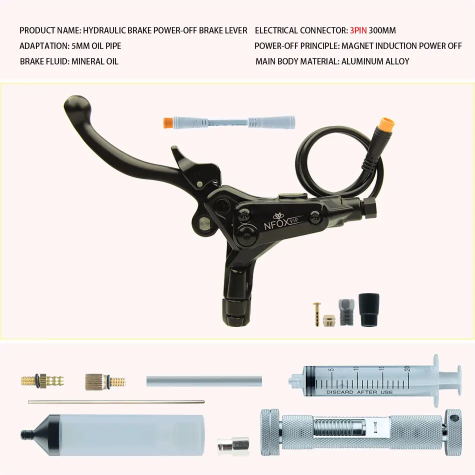 NFOX B015 Parkplatz Hydraulische Abschaltung Öl Bremshebel Elektroroller E-Bike Generation Fahren Bafang Griff Reparatur Dreirad