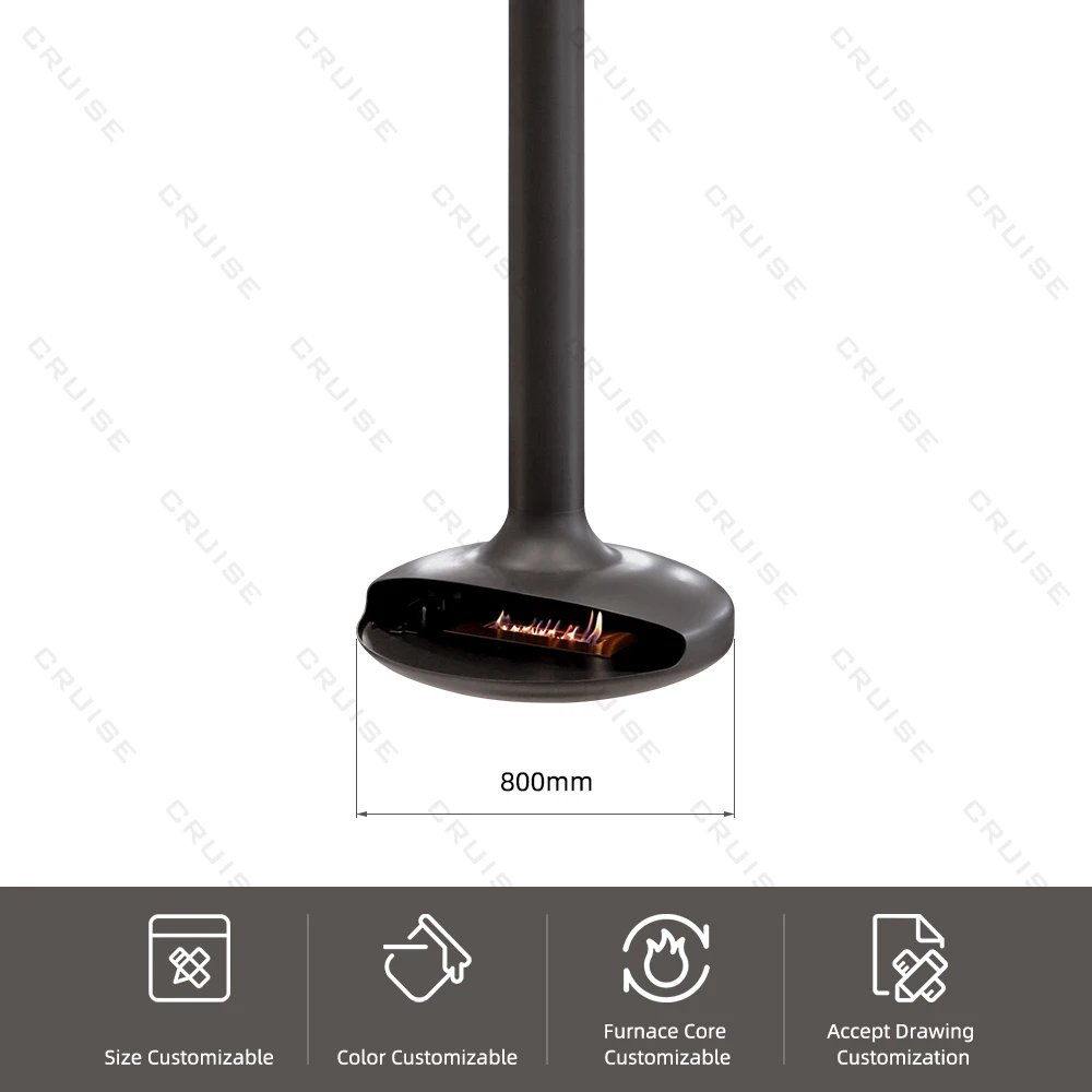 Decorative Furniture Hanging Fireplace 800mm Alcohol Core Roof Mounted Hanging Fireplace - view 4