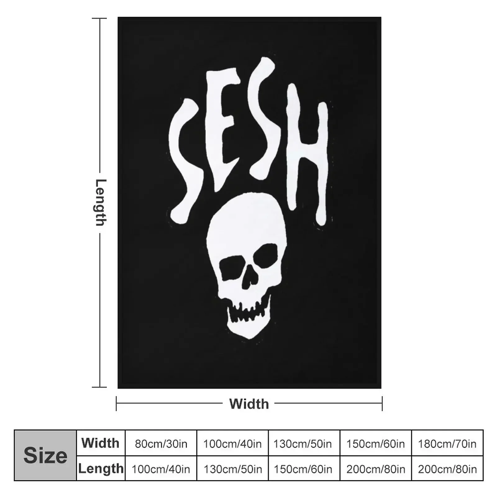 SESH BONES Throw Blanket couch cozy soft plush fuzzy picnic outdoor blanket